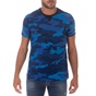 GAS-Ανδρικό t-shirt GAS IRT M/C JEFFERY/S T.LOGO μπλε παραλλαγής 