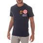 GAS-Ανδρικό t-shirt GAS IRT M/C STINI/S PATCH JERSEY μπλε