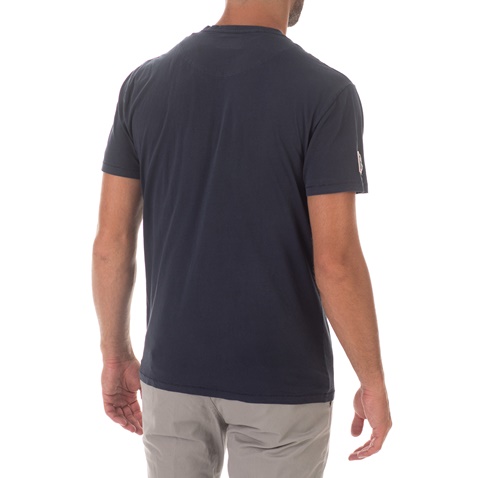 GAS-Ανδρικό t-shirt GAS IRT M/C STINI/S PATCH JERSEY μπλε