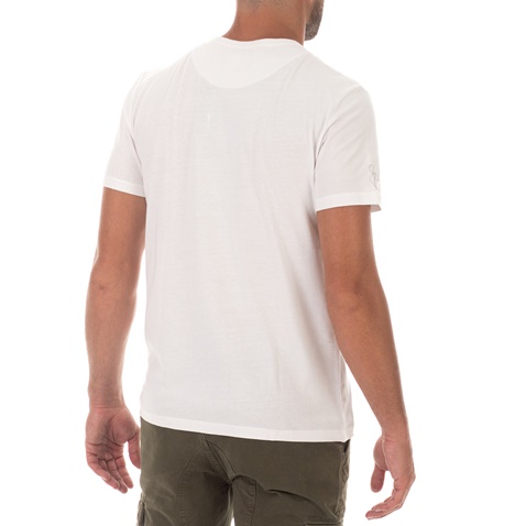 GAS-Ανδρικό t-shirt GAS IRT M/C SCUBA/S RISEUP SOLID λευκό