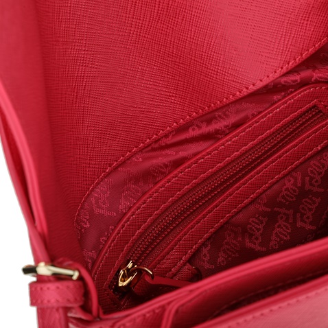 FOLLI FOLLIE-Γυναικεία μικρή τσάντα χιαστί με καπάκι Folli Follie φούξια