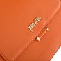 FOLLI FOLLIE-Γυναικεία μικρή τσάντα χιαστί με καπάκι Folli Follie πορτοκαλί