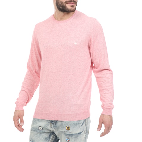 BROOKSFIELD-Ανδρικό πουλόβερ BROOKSFIELD ροζ