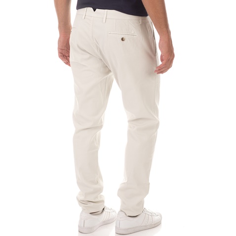 BROOKSFIELD-Ανδρικό chino παντελόνι BROOKSFIELD SARTORIAL SLIM FIT λευκό