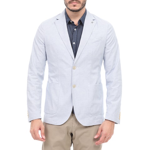 BROOKSFIELD-Ανδρικό σακάκι blazer BROOKSFIELD λευκό μπλε