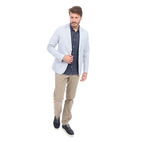 BROOKSFIELD-Ανδρικό σακάκι blazer BROOKSFIELD λευκό μπλε