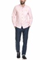 TED BAKER-Ανδρικό λινό πουκάμισο TED BAKER ροζ