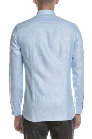 TED BAKER-Ανδρικό μακρυμάνικο λινό πουκάμισο TED BAKER JAAMES γαλάζιο