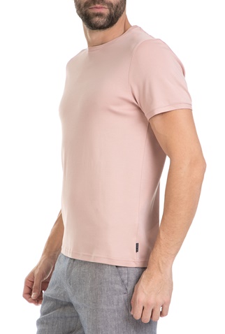 TED BAKER-Ανδρικό κοντομάνικο μπλουζάκι TED BAKER ροζ 