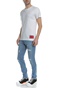 CALVIN KLEIN JEANS-Ανδρική κοντομάνικη μπλούζα Calvin Klein Jeans TAKODA SLIM λευκή