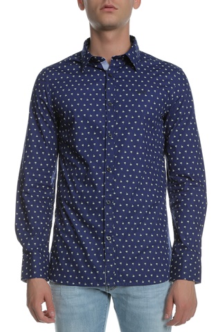 GUESS-Ανδρικό πουκάμισο GUESS SUNSET μπλε 