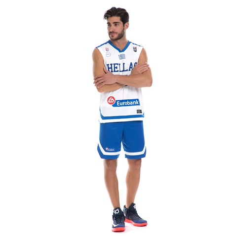 GSA-Ανδρική μπλούζα της Εθνικής Ελλάδος Basket ΠΡΙΝΤΕΖΗ λευκή