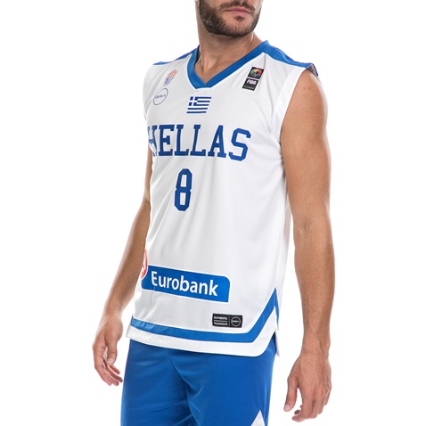 GSA-Ανδρική μπλούζα της Εθνικής Ελλάδος Basket ΚΑΛΑΘΗ λευκή
