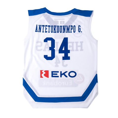 GSA-Παιδική μπλούζα της Εθνικής Ελλάδος Basket GSA λευκή-μπλε
