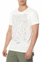 40-WEFT-Ανδρικό t-shirt  PERRYS 40-WEFT λευκό με τύπωμα