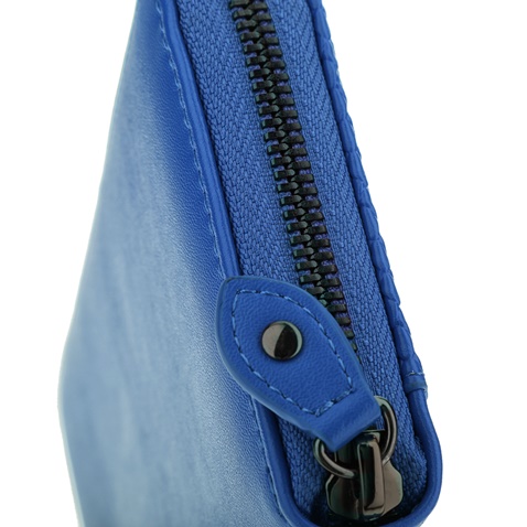 FOLLI FOLLIE-Γυναικείο μεγάλο πορτοφόλι με print φιδιού Folli Follie μπλε