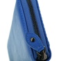 FOLLI FOLLIE-Γυναικείο μεγάλο πορτοφόλι με print φιδιού Folli Follie μπλε
