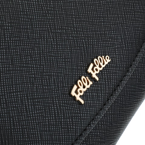 FOLLI FOLLIE-Γυναικείο μεσαίο αναδιπλούμενο πορτοφόλι Folli Follie μαύρο