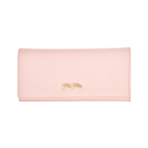 FOLLI FOLLIE-Γυναικείο μεγάλο αναδιπλούμενο πορτοφόλι Folli Follie ροζ