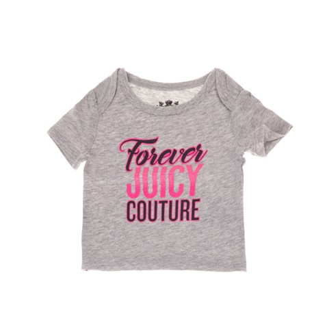 JUICY COUTURE KIDS-Βρεφικό t-shirt JUICY COUTURE KIDS FOREVER γκρι