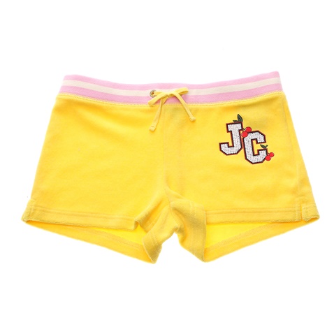 JUICY COUTURE KIDS-Παιδικό σορτς για κορίτσια JUICY COUTURE KIDS CHERRY GROVE MICROTERRY κίτρινο