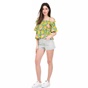 JUICY COUTURE-Γυναικεία off the shoulders μπλούζα BANANA PRINT JUICY COUTURE ροζ