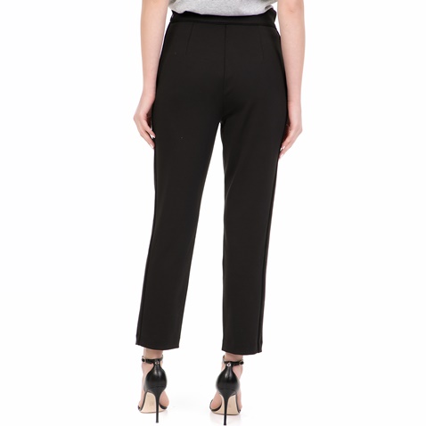 JUICY COUTURE-Γυναικείο ψηλόμεσο cropped παντελόνι  PONTE SLIM JUICY COUTURE μαύρο