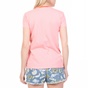 JUICY COUTURE-Γυναικεία κοντομάνικη μπλούζα JUICY COUTURE VELOUR APPLIQUE ροζ