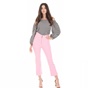 JUICY COUTURE-Γυναικείο τζιν παντελόνι CROP FLARE ροζ