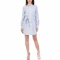 JUICY COUTURE-Γυναικείο μίνι φόρεμα STRIPE SHIRTDRESS JUICY COUTURE γαλάζιο