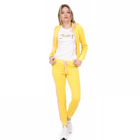 JUICY COUTURE-Γυναικεία φόρμα MICROTERRY ZUMA JUICY COUTURE κίτρινη