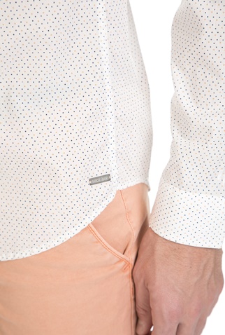 GARCIA JEANS-Ανδρικό μακρυμάνικο πουκάμισο Garcia Jeans λευκό