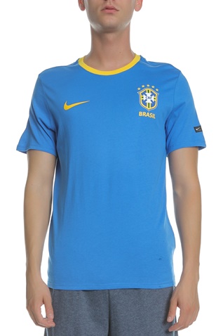 NIKE-Ανδρική κοντομάνικη μπλούζα NIKE BRASIL CREST μπλε