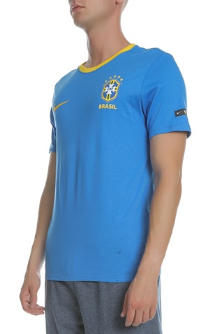 NIKE-Ανδρική κοντομάνικη μπλούζα NIKE BRASIL CREST μπλε