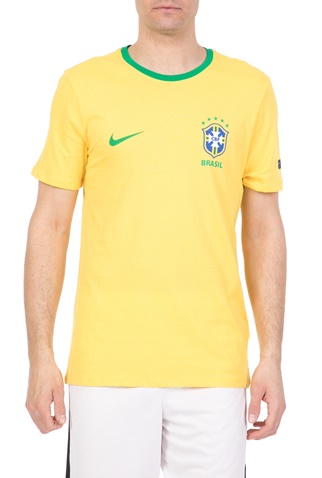 NIKE-Ανδρική κοντομάνικη μπλούζα NIKE BRASIL CREST κίτρινη
