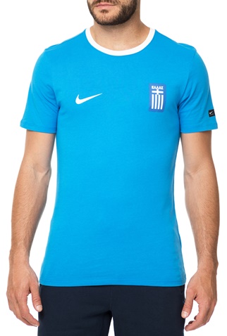 NIKE-Ανδρική κοντομάνικη μπλούζα NIKE GREECE CREST μπλε 