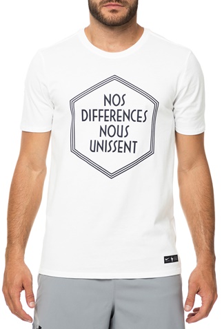 NIKE-Ανδρική κοντομάνικη μπλούζα NIKE FRANCE FFF SQUAD λευκή 
