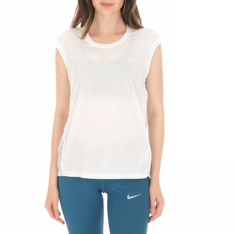 NIKE-Γυναικεία αμάνικη μπλούζα NIKE BREATHE λευκή