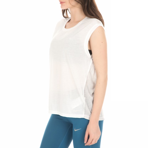 NIKE-Γυναικεία αμάνικη μπλούζα NIKE BREATHE λευκή