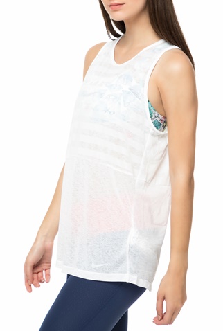 NIKE-Γυναικεία αμάνικη μπλούζα NIKE BREATHE λευκή 