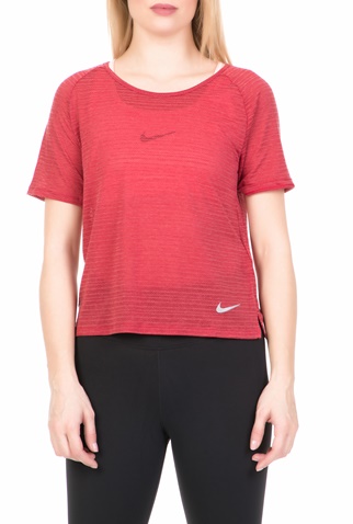 NIKE-Γυναικεία κοντομάνικη μπλούζα για τρέξιμο Nike Miler κόκκινη