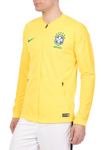 NIKE-Ανδρικό ποδοσφαιρικό τζάκετ Nike Breathe Brasil CBF Stadium Home κίτρινο