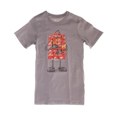 NIKE-Παιδική κοντομάνικη μπλούζα NIKE  SNEAKER SPREE γκρι