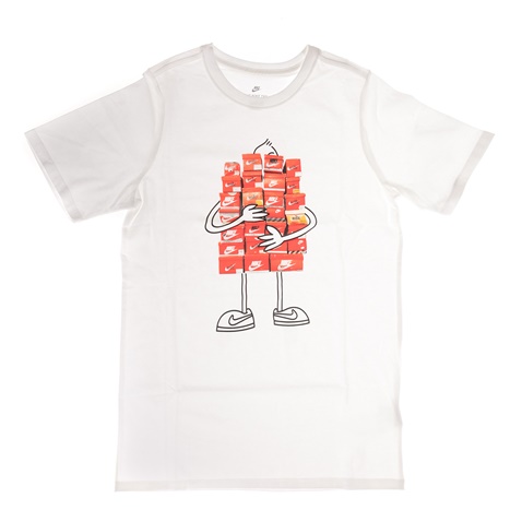 NIKE-Παιδική κοντομάνικη μπλούζα NIKE  SNEAKER SPREE λευκή