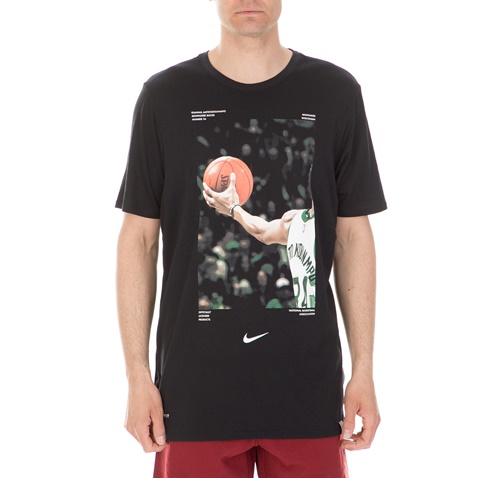 NIKE-Ανδρική κοντομάνικη μπλούζα NBA NIKE DRY μαύρη