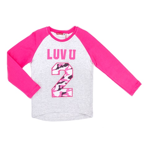 BODYTALK-Παιδική μπλούζα BODYTALK γκρι-ροζ