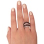 JEWELTUDE-Γυναικείο ασημένιο δαχτυλίδι JEWELTUDE 408 ρόζ επιχρυσωμένο