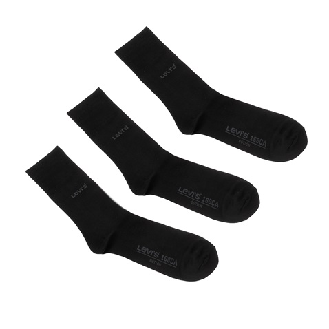 LEVI'S-Σετ ανδρικές κάλτσες Levi's 168CA REGULAR CUT μαύρες