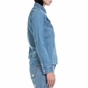 FUNKY BUDDHA-Γυναικείο jean πουκάμισο FUNKY BUDDHA μπλε