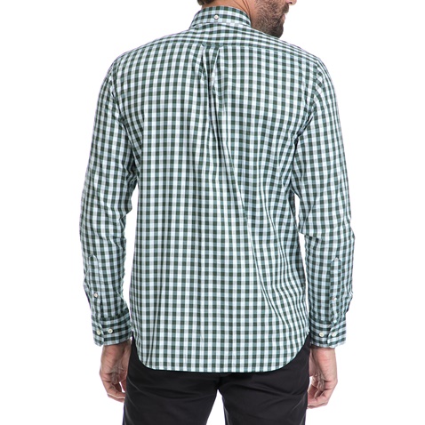 GANT-Ανδρικό πουκάμισο GANT λευκό-πράσινο        
